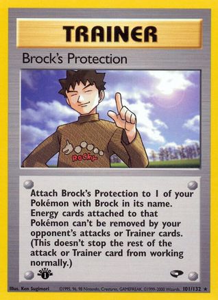 Image of Brock's Protection 101/132  - Unlimited Gym Challenge - Rare