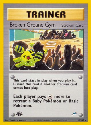 Image of Broken Ground Gym 092  - Unlimited Neo Destiny - Rare