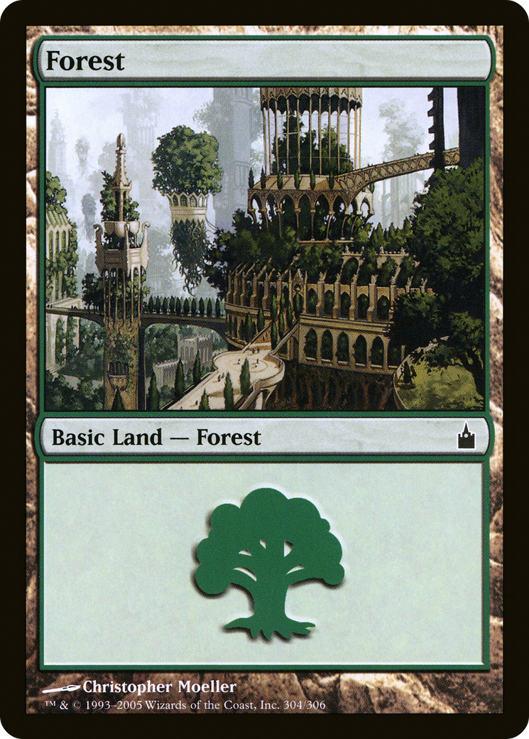 Image of Forest (304) (RAV-304) - Ravnica: City of Guilds Foil