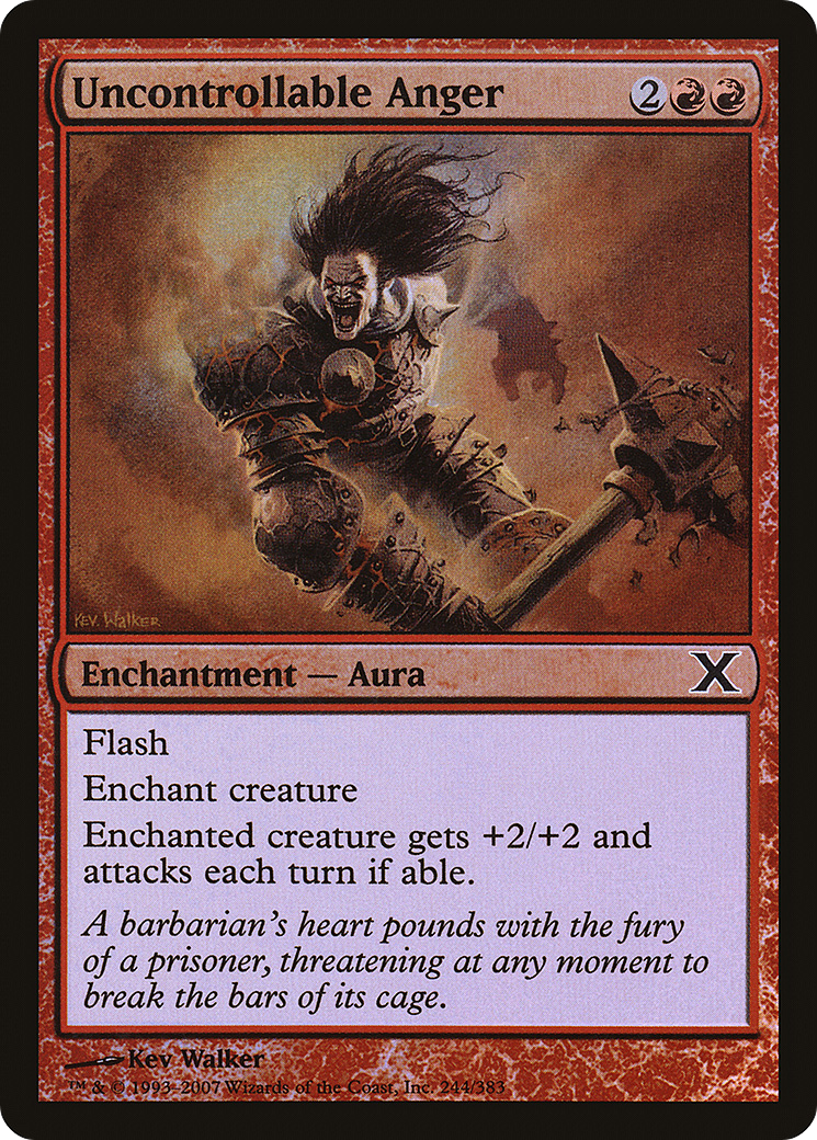 Image of Uncontrollable Anger (10E-244★) - Tenth Edition Foil