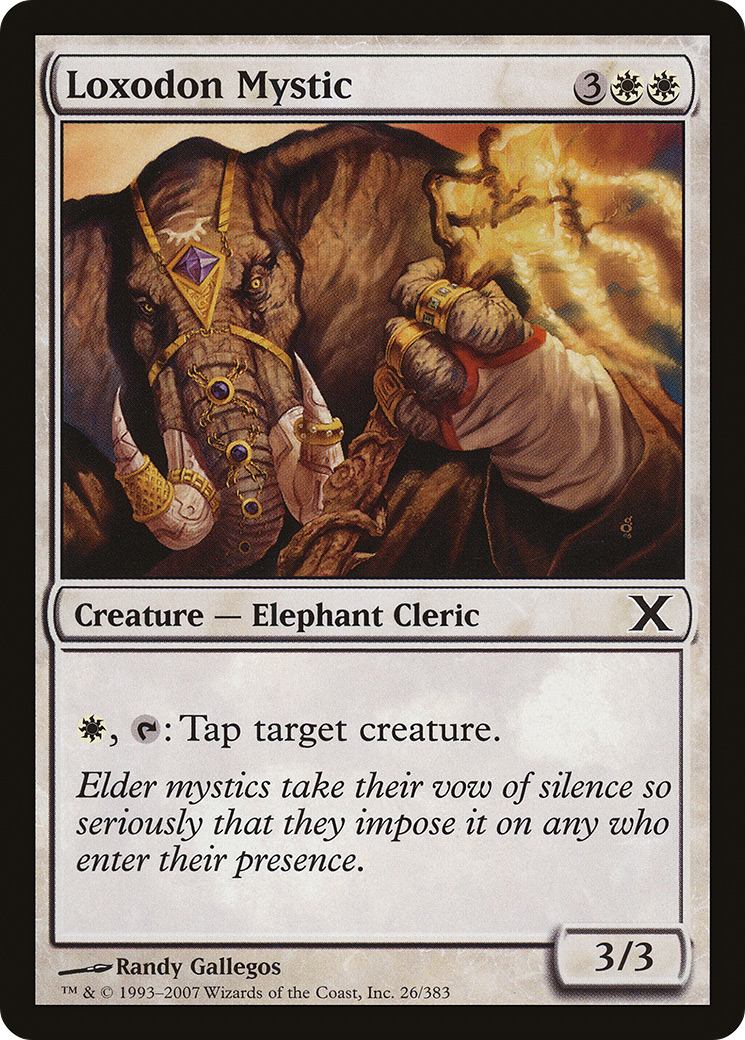 Image of Loxodon Mystic (10E-026) - Tenth Edition Foil