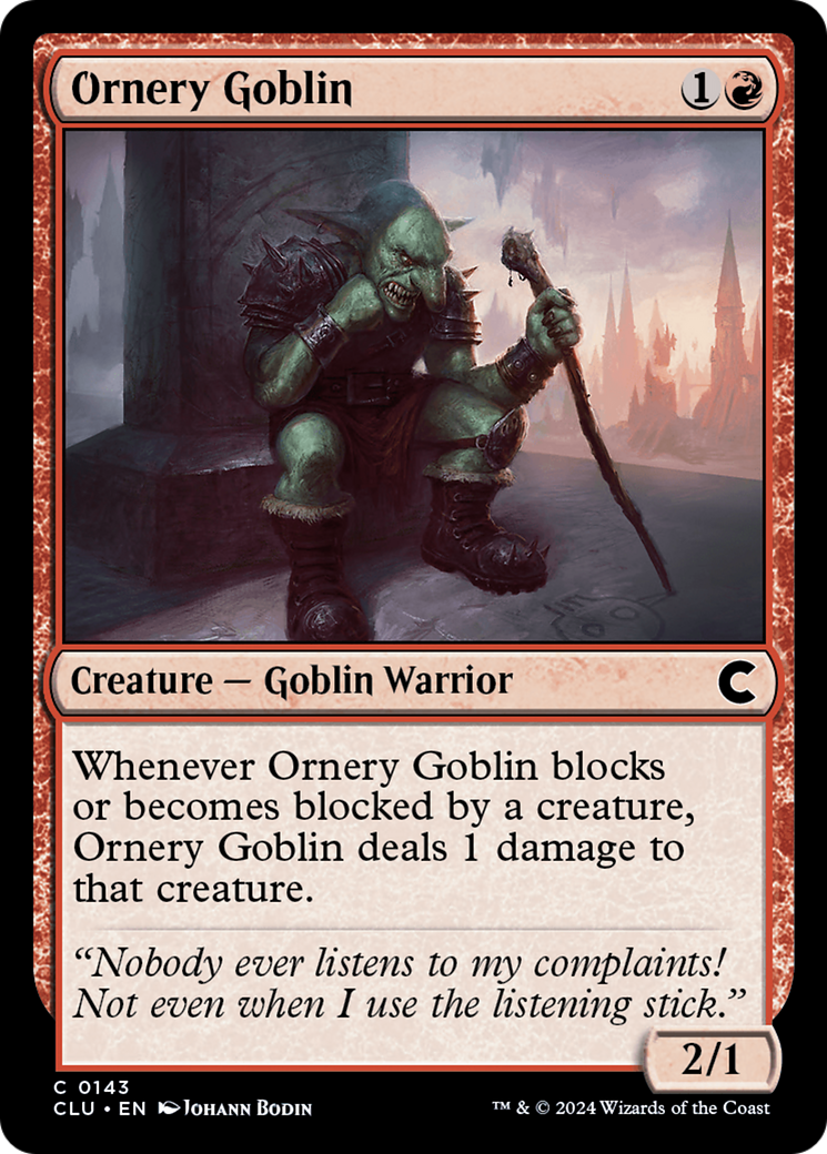 Image of Ornery Goblin (CLU-143) - Ravnica: Clue Edition