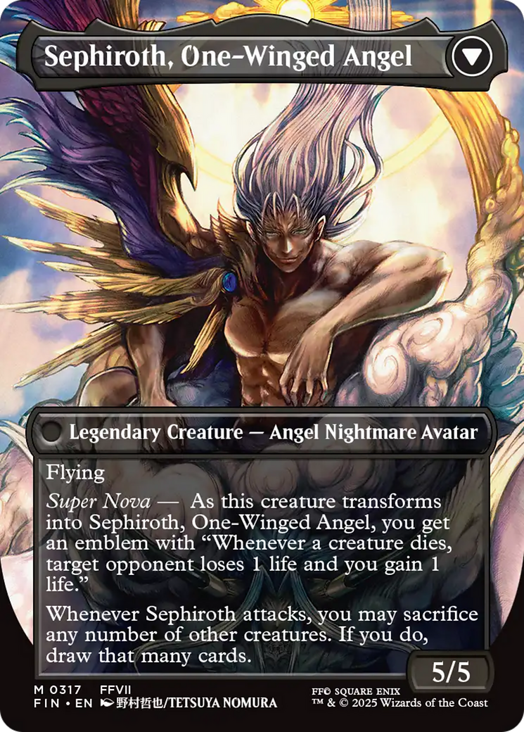 Image of Sephiroth, Fabled SOLDIER (0317) (Borderless) (FIN-317) - FINAL FANTASY (Borderless) Foil