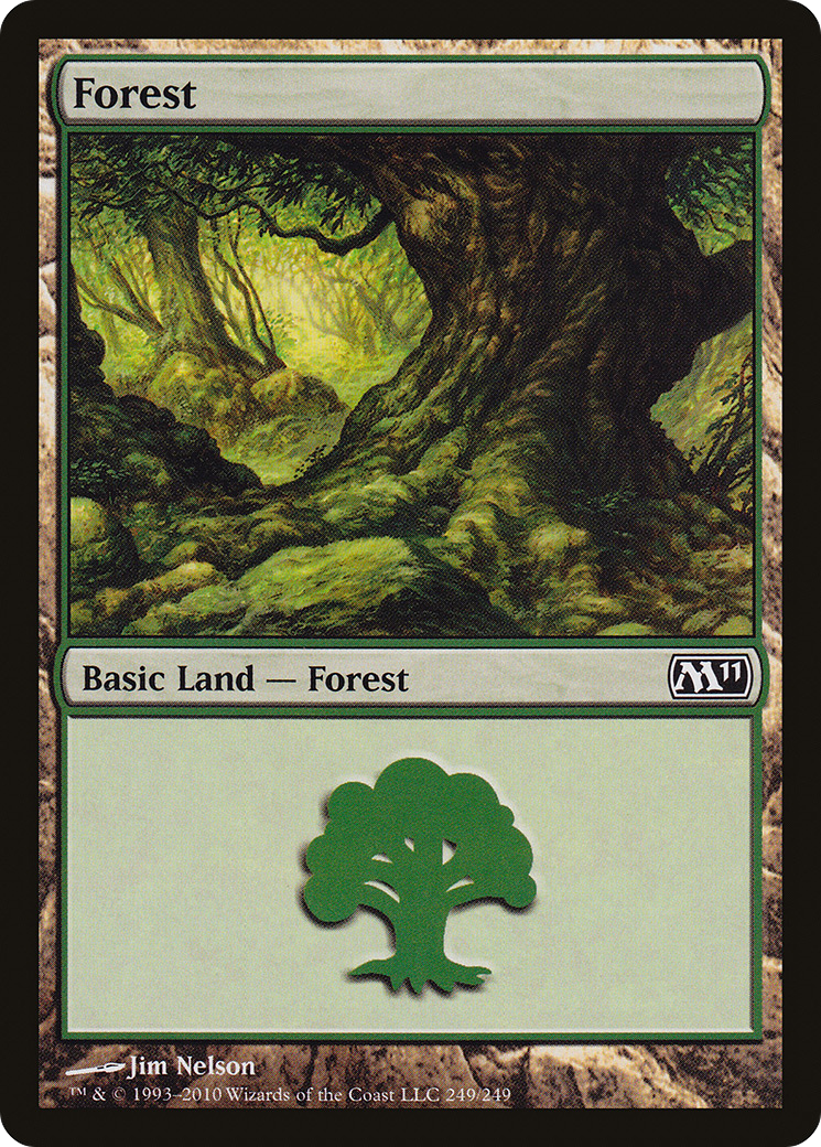 Image of Forest (249) (M11-249) - Magic 2011 Foil