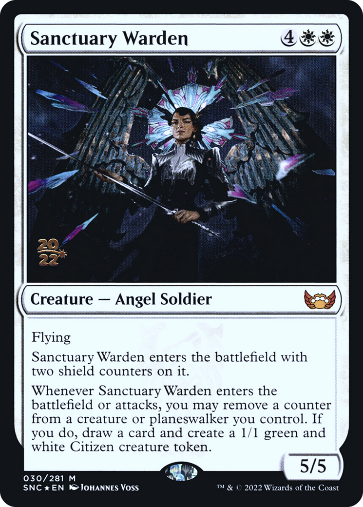 Image of Sanctuary Warden (PRE-030) - Streets of New Capenna Promos Foil