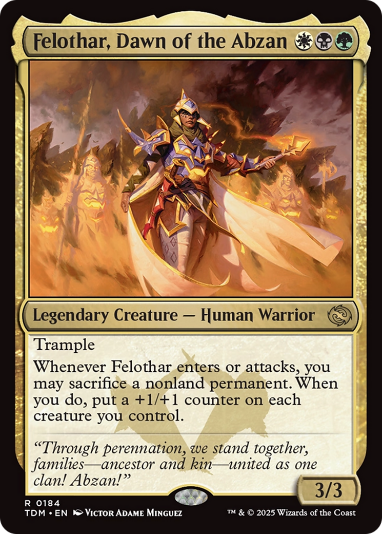 Image of Felothar, Dawn of the Abzan (TDM-184) - Tarkir: Dragonstorm
