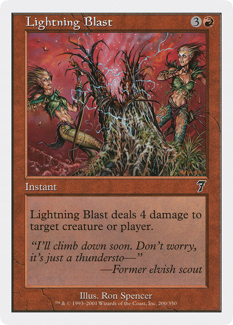 Image of Lightning Blast (7ED-200) - 7th Edition Foil