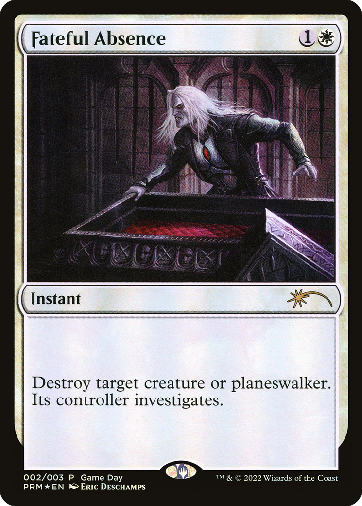 Image of Fateful Absence (GAME-002) - Wizards Play Network 2022 Foil