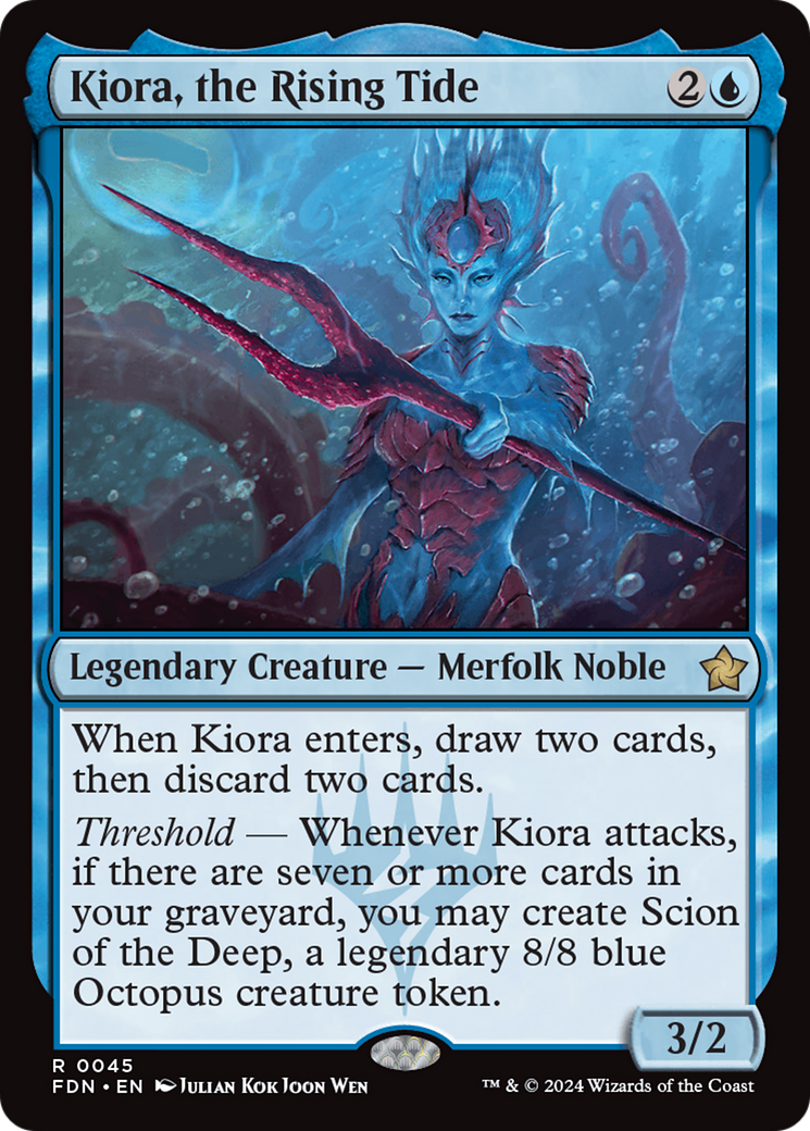 Image of Kiora, the Rising Tide (FDN-045) - Foundations Foil