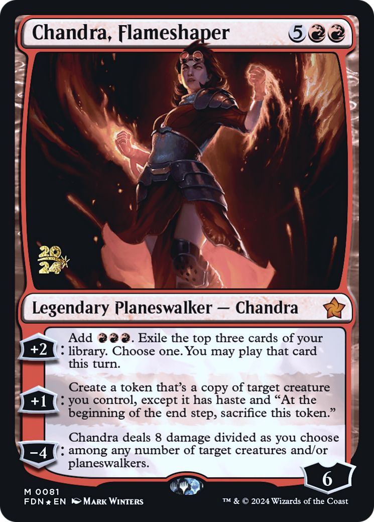 Image of Chandra, Flameshaper (PRE-081) - Foundations Promos Foil