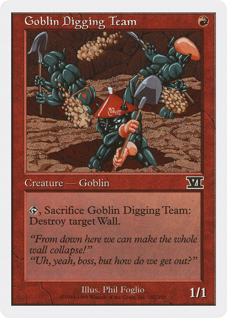 Image of Goblin Digging Team (6ED-182) - Classic Sixth Edition