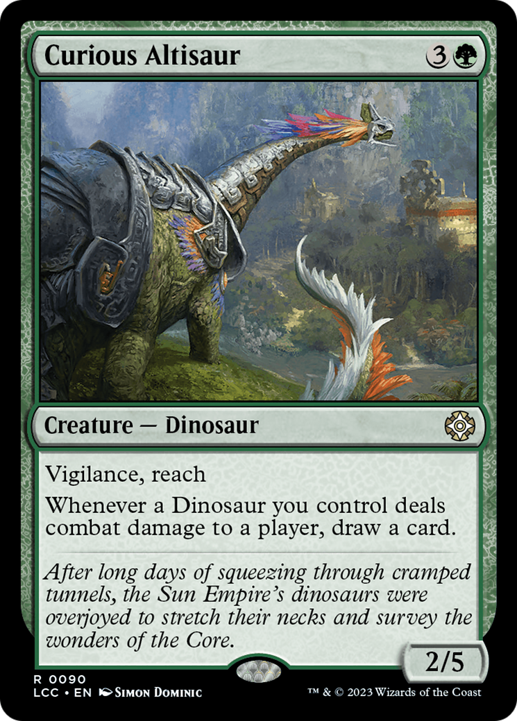 Image of Curious Altisaur (LCC-090) - The Lost Caverns of Ixalan Commander