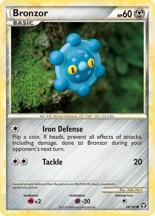 Image of Bronzor 058/102  - Reverse Holofoil Triumphant - Common