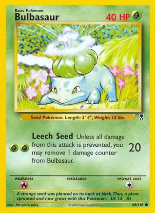 Image of Bulbasaur 068/110  - Reverse Holofoil Legendary Collection - Common