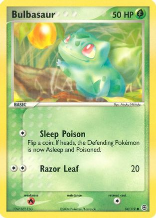 Image of Bulbasaur 054/112  - Reverse Holofoil FireRed & LeafGreen - Common