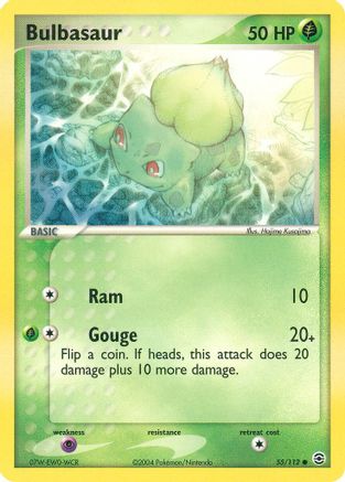 Image of Bulbasaur 055/112  - Reverse Holofoil FireRed & LeafGreen - Common
