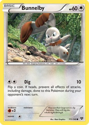 Image of Bunnelby 111  - Reverse Holofoil XY Base Set - Common
