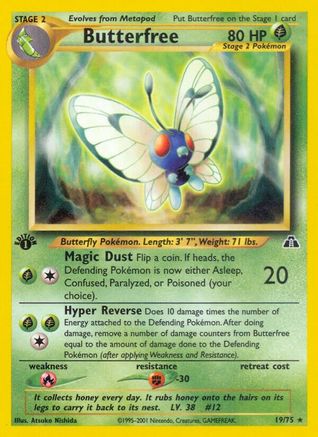 Image of Butterfree 019/75  - 1st Edition Neo Discovery - Rare