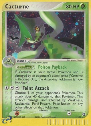 Image of Cacturne 002  - Holofoil Sandstorm - Holo Rare