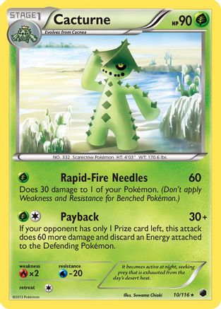 Image of Cacturne 010  - Reverse Holofoil Plasma Freeze - Rare