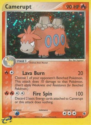 Image of Camerupt 004  - Reverse Holofoil Ruby and Sapphire - Holo Rare