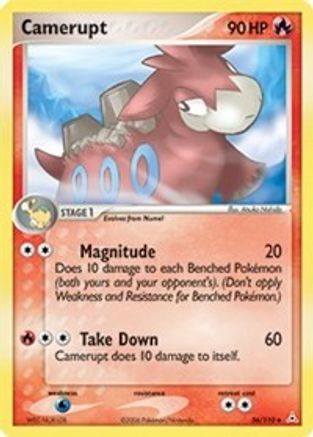 Image of Camerupt 036  - Reverse Holofoil Holon Phantoms - Uncommon