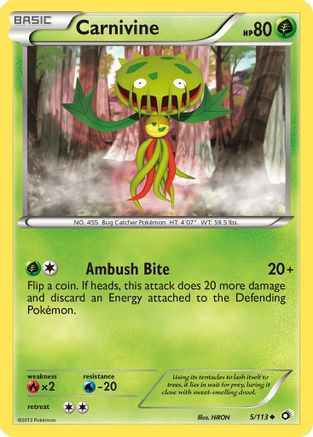 Image of Carnivine 005  - Reverse Holofoil Legendary Treasures - Uncommon