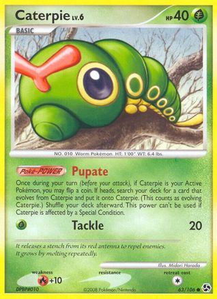Image of Caterpie 063/106  - Reverse Holofoil Great Encounters - Common