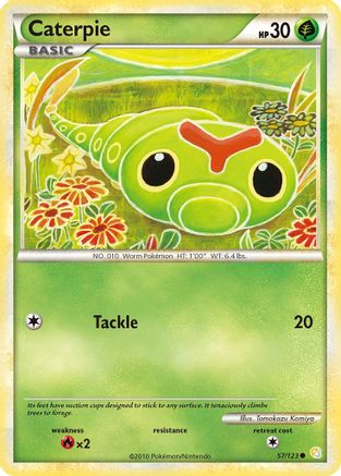 Image of Caterpie 057/123  HeartGold SoulSilver - Common