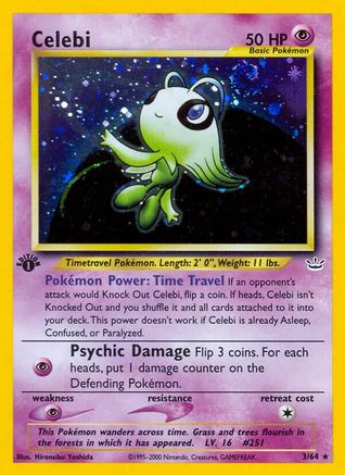 Image of Celebi (3) 003/64  - Unlimited Holofoil Neo Revelation - Holo Rare