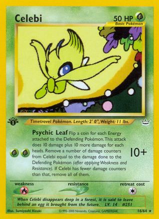 Image of Celebi (16) 016/64  - 1st Edition Neo Revelation - Rare