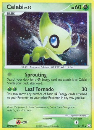Image of Celebi 007/123  - Reverse Holofoil Mysterious Treasures - Holo Rare
