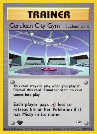 Image of Cerulean City Gym 108/132  - 1st Edition Gym Heroes - Uncommon