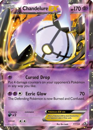 Image of Chandelure EX 077  - Holofoil Legendary Treasures - Ultra Rare