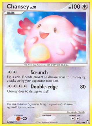Image of Chansey 076/123  - Reverse Holofoil Mysterious Treasures - Common