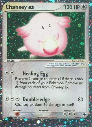 Image of Chansey ex 096/109  - Holofoil Ruby and Sapphire - Ultra Rare