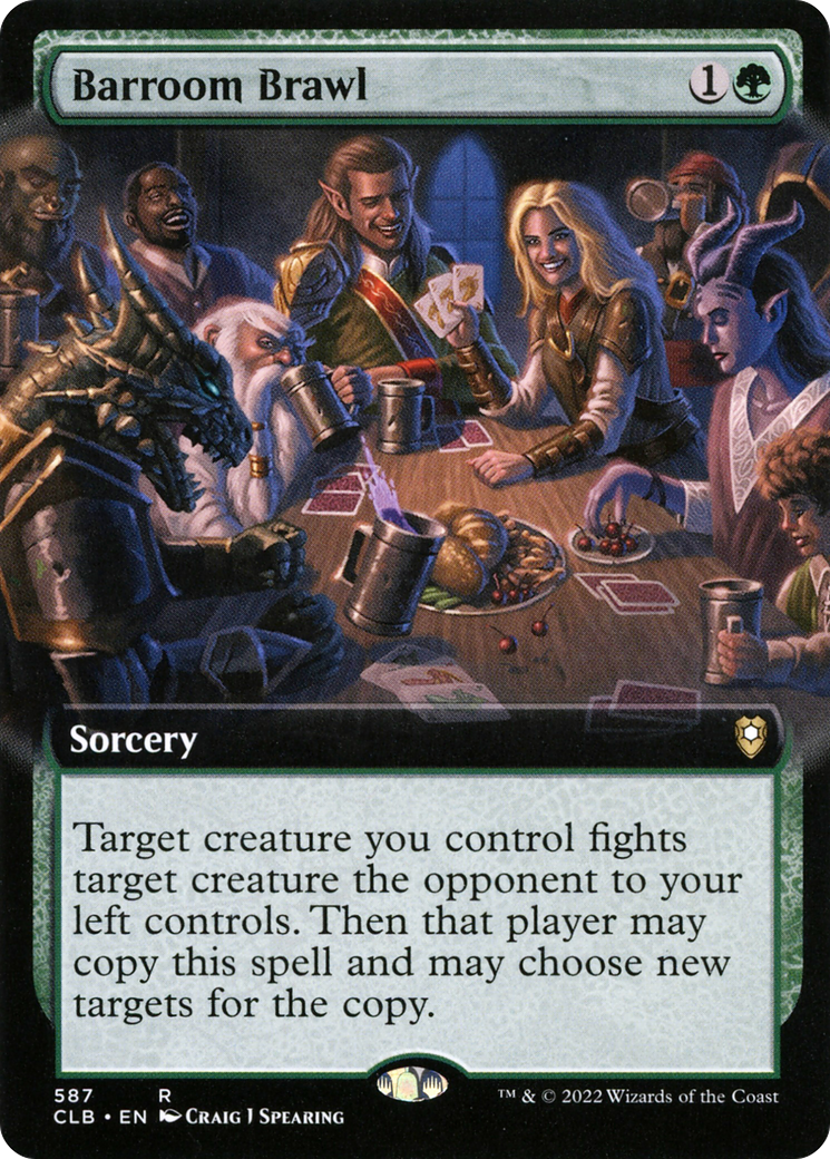 Image of Barroom Brawl (Extended Art) (CLB-587) - Commander Legends: Battle for Baldur's Gate: (Extended Art) Foil