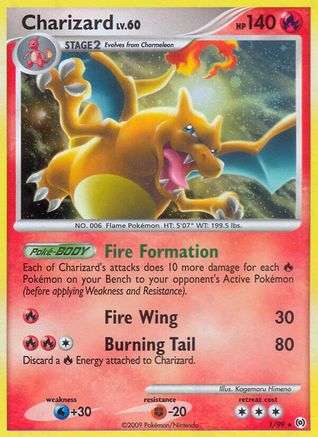 Image of Charizard 001/99  - Reverse Holofoil Arceus - Holo Rare