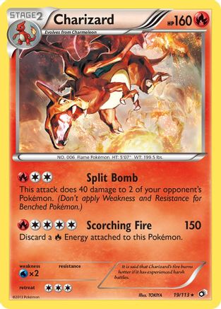 Image of Charizard 019/113  - Holofoil Legendary Treasures - Holo Rare