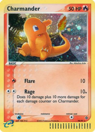 Image of Charmander 098  - Holofoil Dragon - Secret Rare