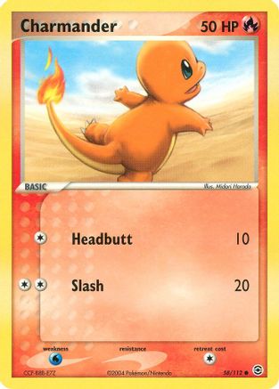 Image of Charmander 058/112  - Reverse Holofoil FireRed & LeafGreen - Common