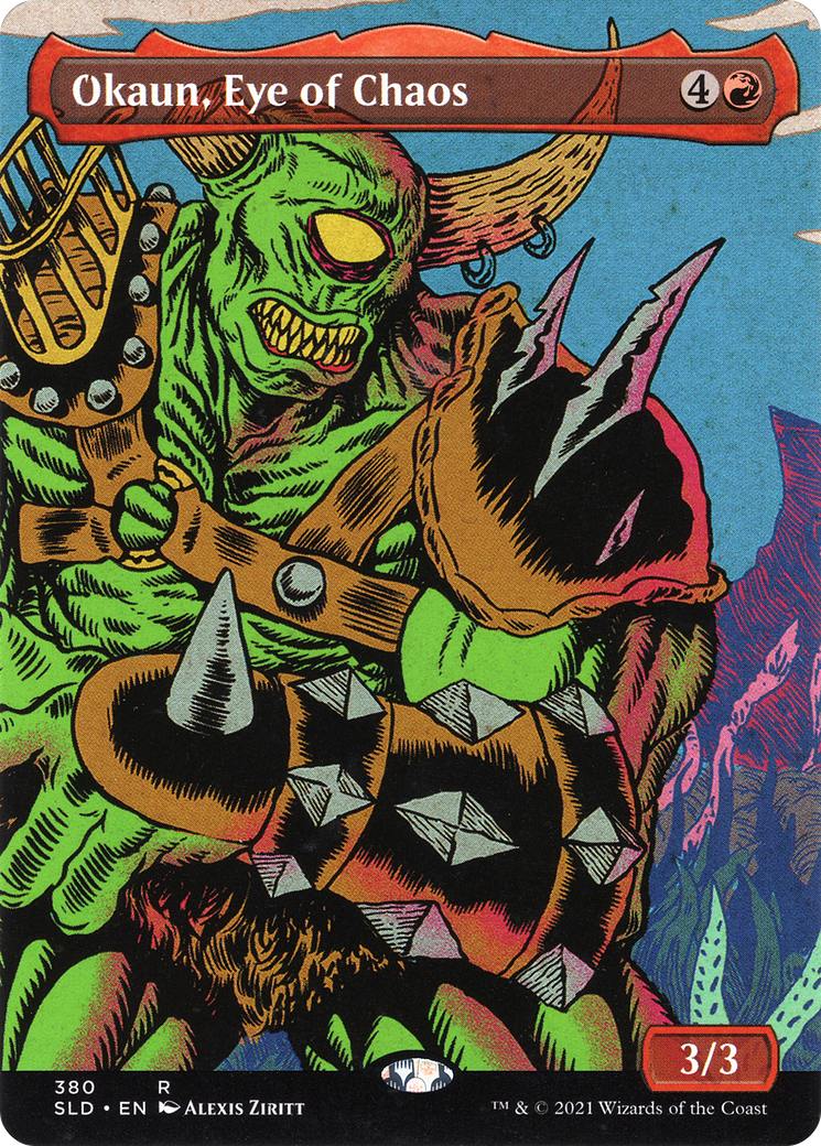 Image of Okaun, Eye of Chaos (Display Commander) - Thick Stock (SLD-380) - Secret Lair Drop (Borderless)