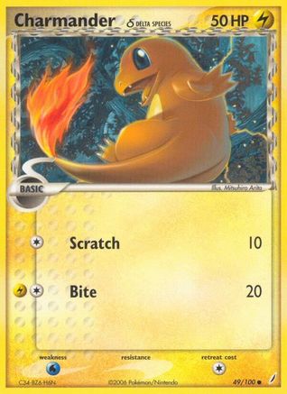 Image of Charmander (Delta Species) 049/100  - Reverse Holofoil Crystal Guardians - Common