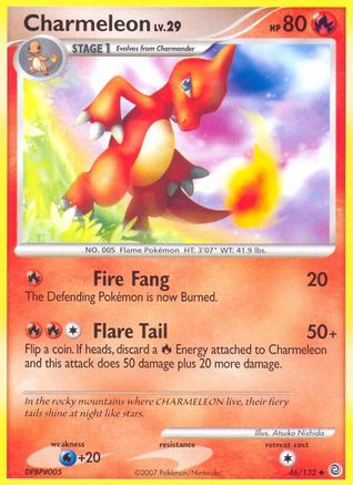 Image of Charmeleon 046/132  - Reverse Holofoil Secret Wonders - Uncommon