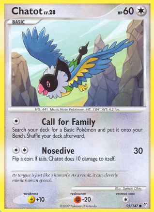 Image of Chatot 095  - Reverse Holofoil Supreme Victors - Common