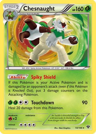 Image of Chesnaught 014/146  - Holofoil XY Base Set - Holo Rare