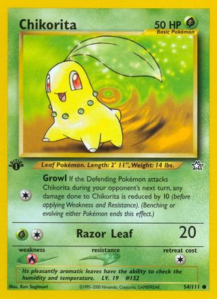 Image of Chikorita (54) 054/111  - 1st Edition Neo Genesis - Common