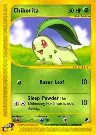 Image of Chikorita (100) 100  - Reverse Holofoil Expedition - Common
