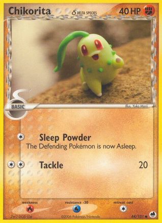 Image of Chikorita (Delta Species) 044/101  - Reverse Holofoil Dragon Frontiers - Common