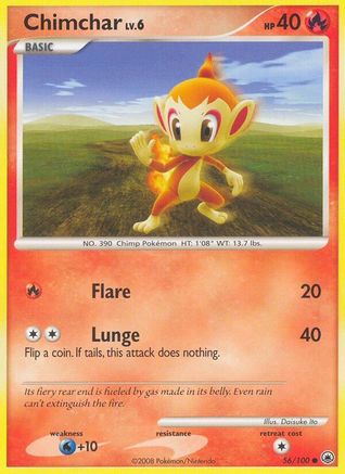 Image of Chimchar (56) 056  - Reverse Holofoil Majestic Dawn - Common